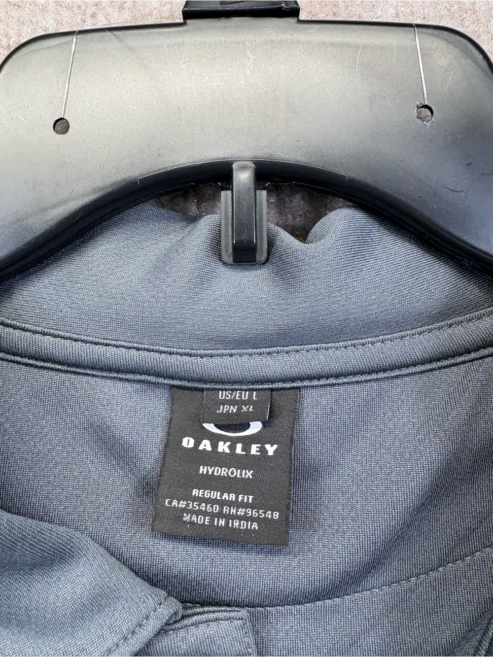 Oakley HydrOlix Dark Gray Polo Size XL - Picture 2 of 5